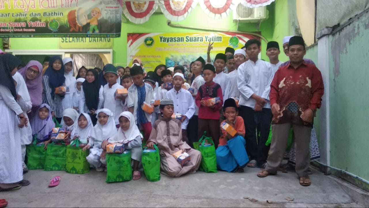 Santunan Akbar, menyambut Idul Fitri 1440 H di Yayasan Suara Yatim